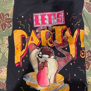 Warner Bros. Black and Orange Let's Party Tee